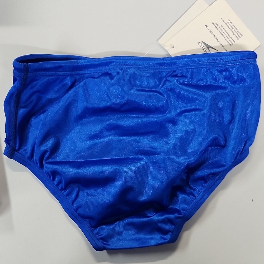 Speedo Blue Nylon Polo Swimsuit Vintage - Picture 6 of 7